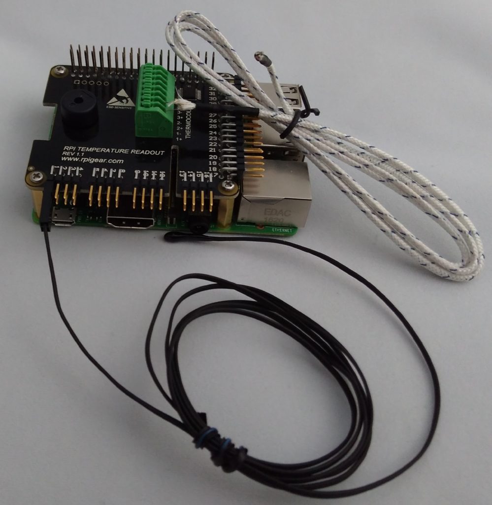 raspberry pi temperature and light logger